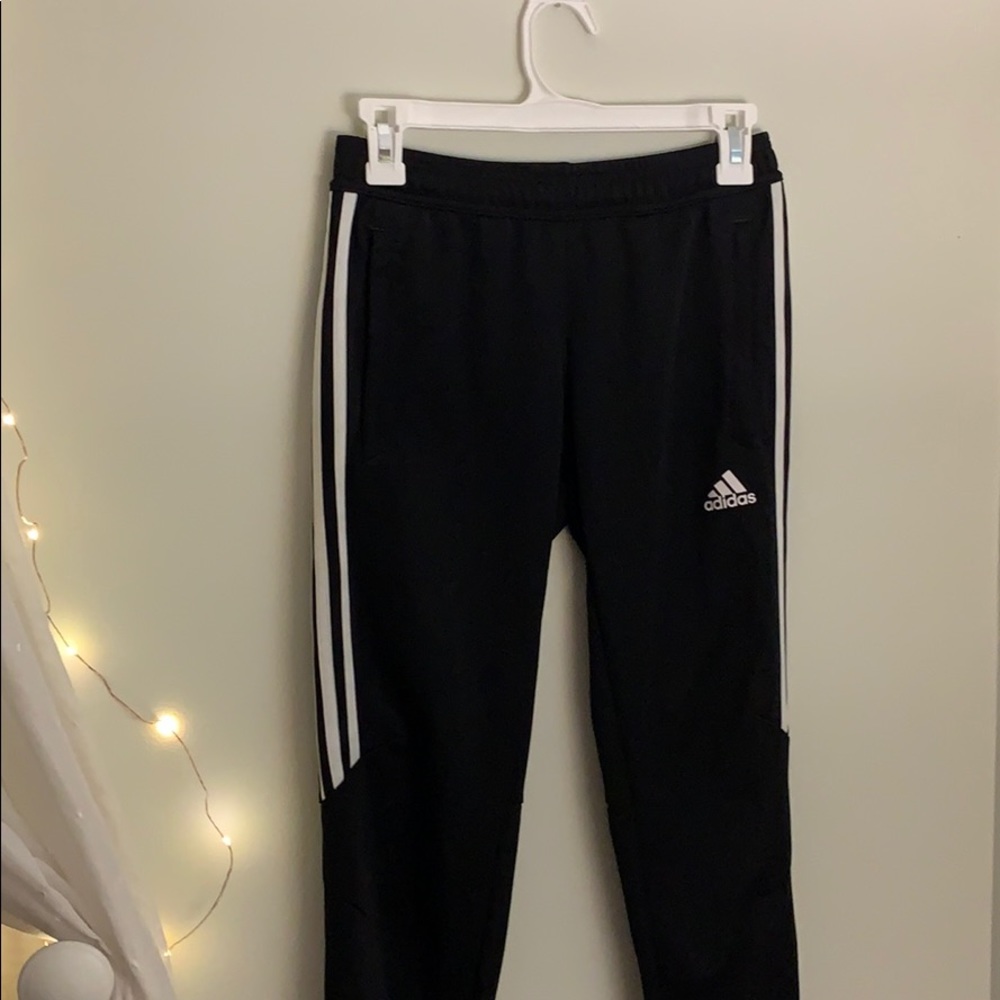 Black adidas joggers/track pants